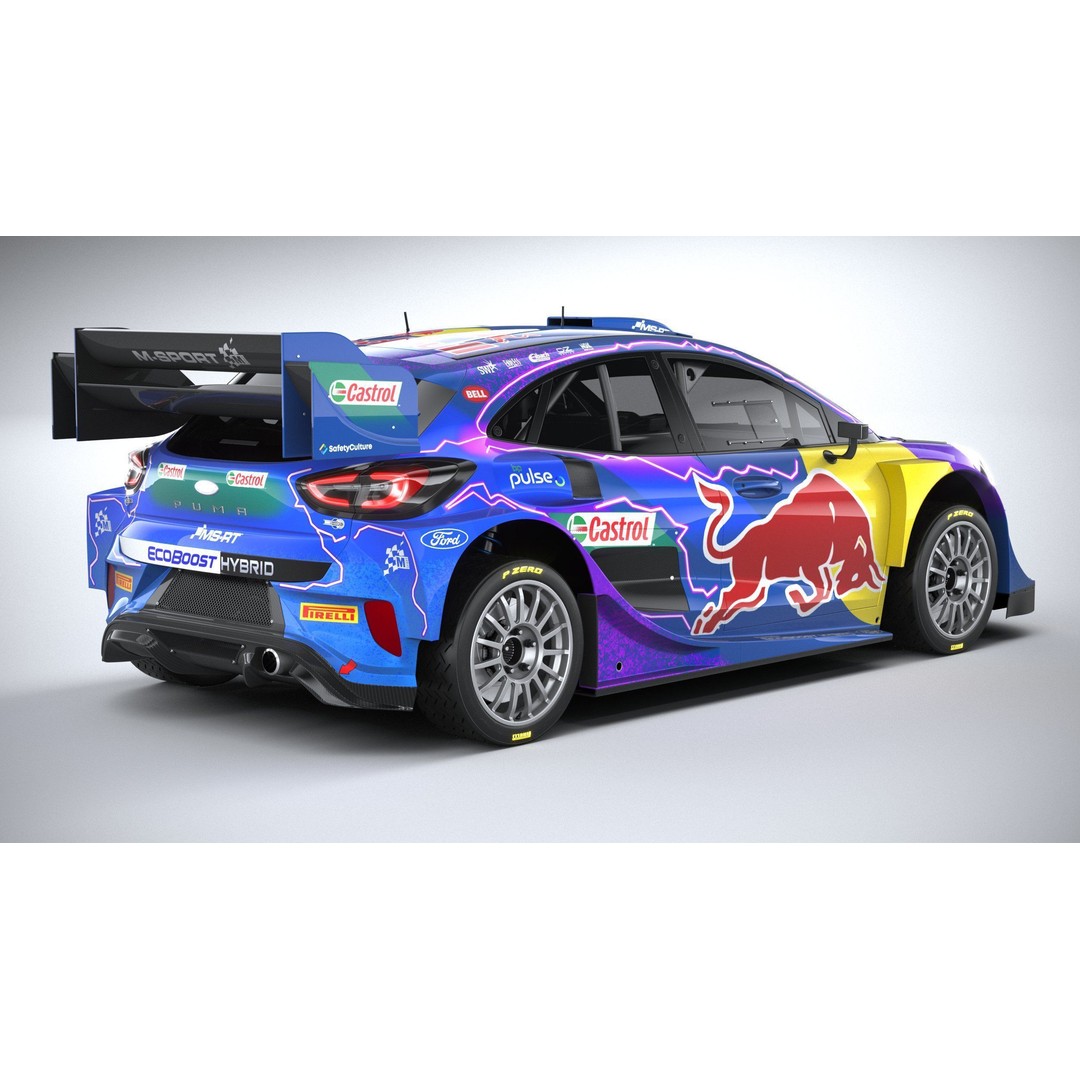 Puma M-Sport WRC Hybrid Rally1 2022 3D Model – High Poly Car Asset, FBX - View 16