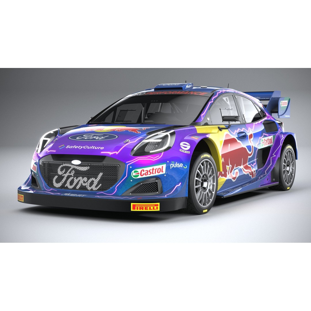 Puma M-Sport WRC Hybrid Rally1 2022 3D Model – High Poly Car Asset, FBX - View 18