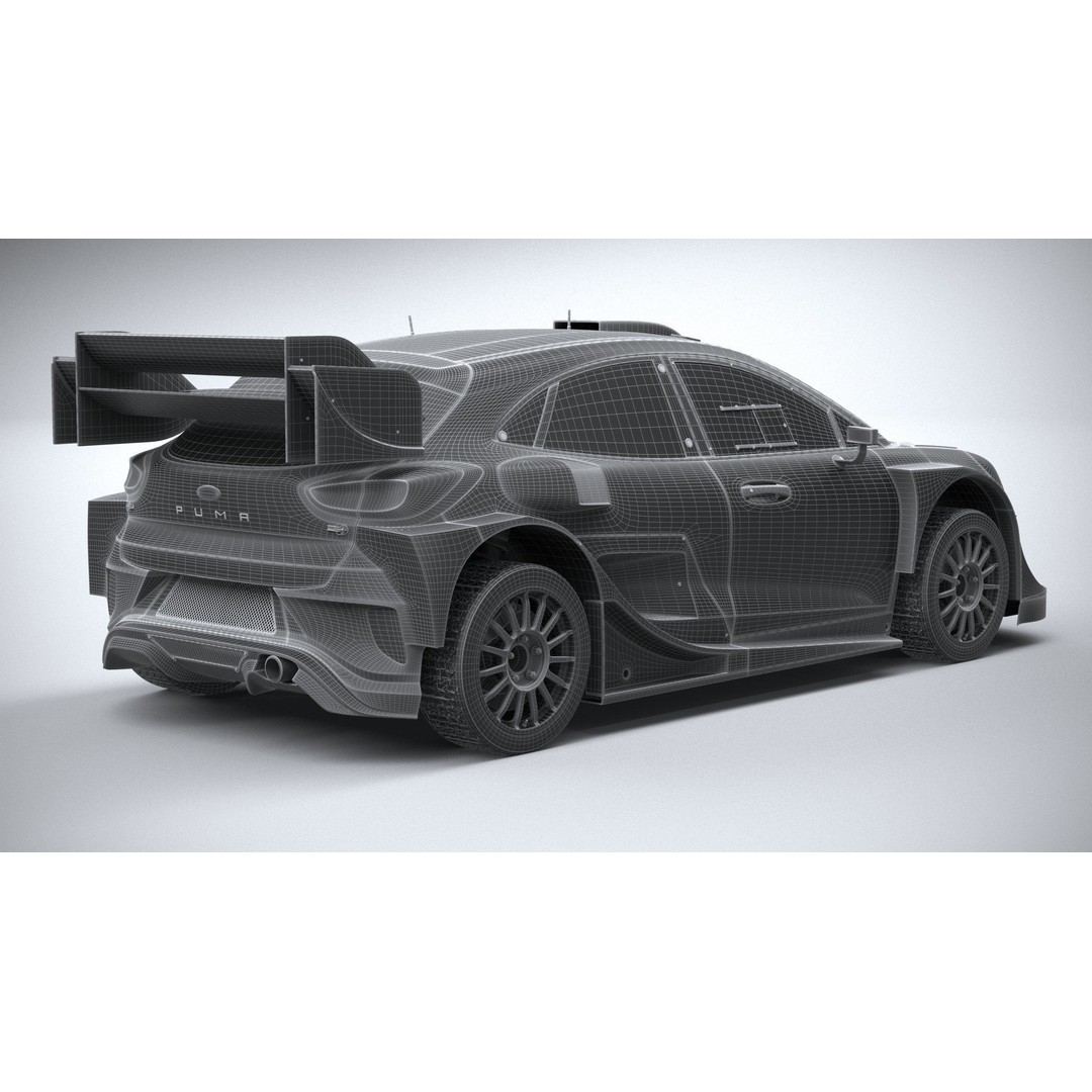 Puma M-Sport WRC Hybrid Rally1 2022 3D Model – High Poly Car Asset, FBX - View 29