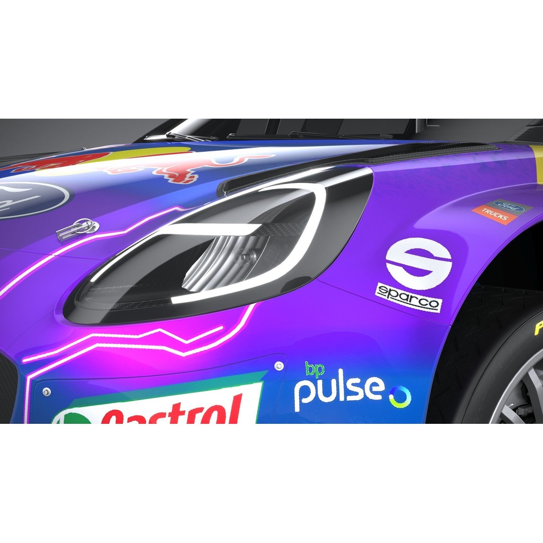 Puma M-Sport WRC Hybrid Rally1 2022 3D Model – High Poly Car Asset, FBX - View 3