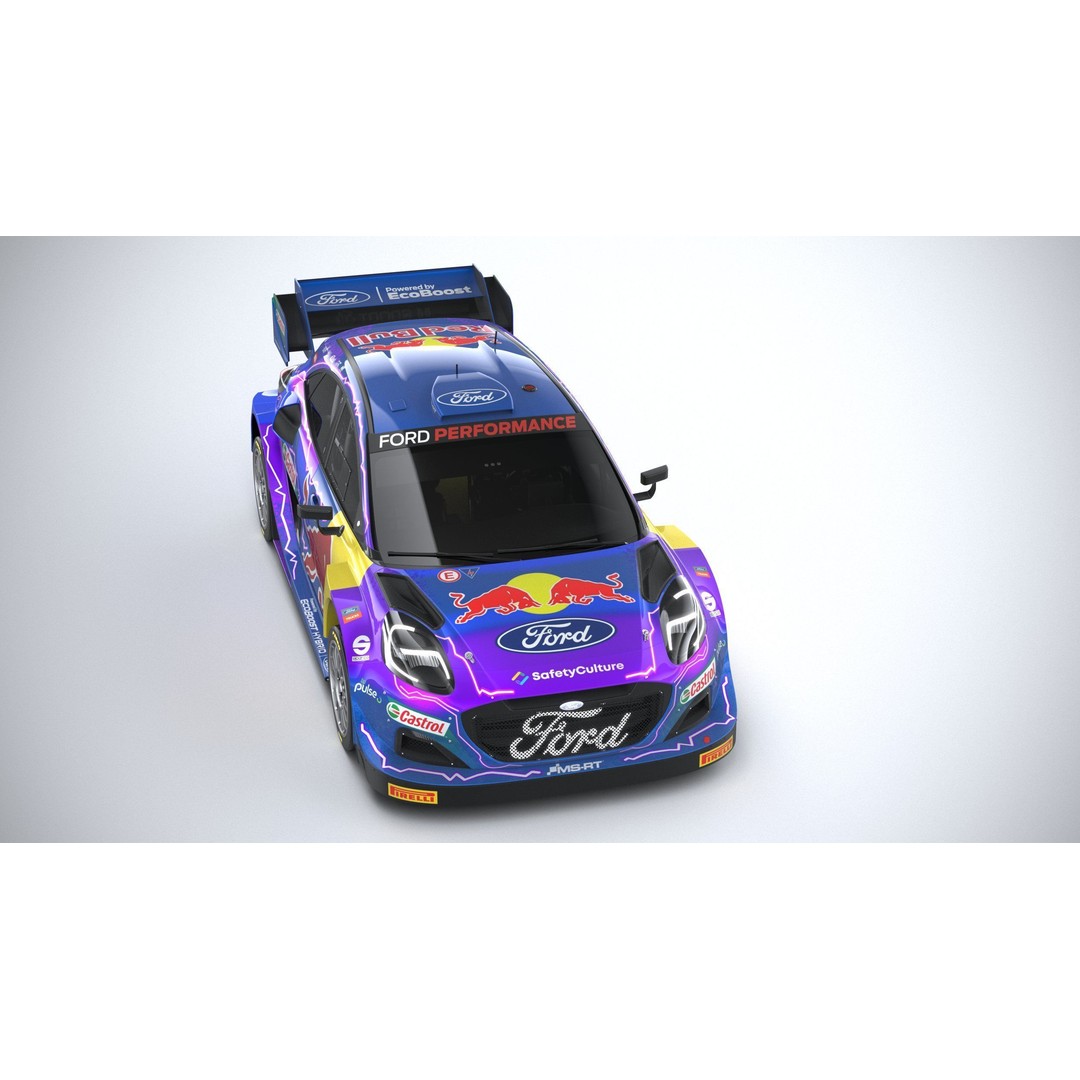 Puma M-Sport WRC Hybrid Rally1 2022 3D Model – High Poly Car Asset, FBX - View 4