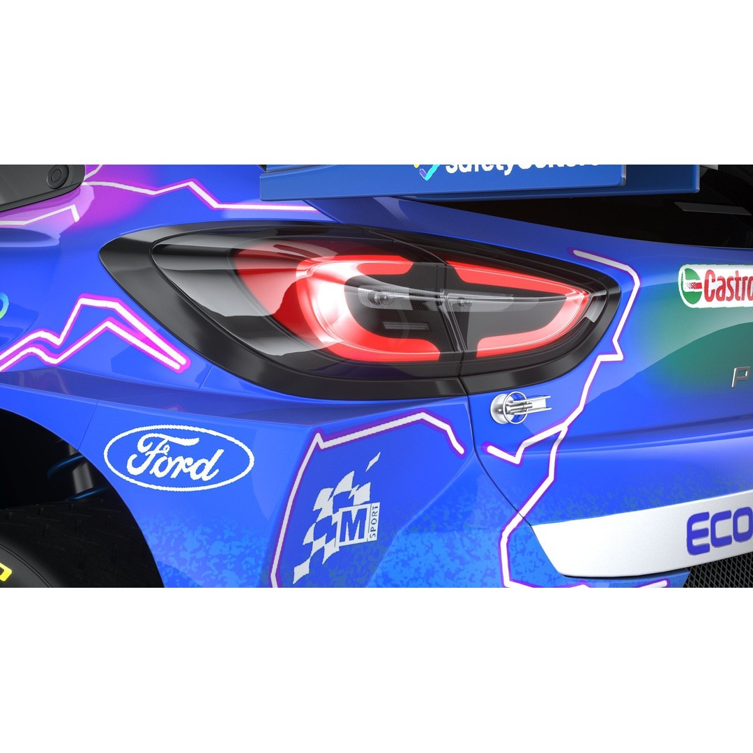Puma M-Sport WRC Hybrid Rally1 2022 3D Model – High Poly Car Asset, FBX - View 7