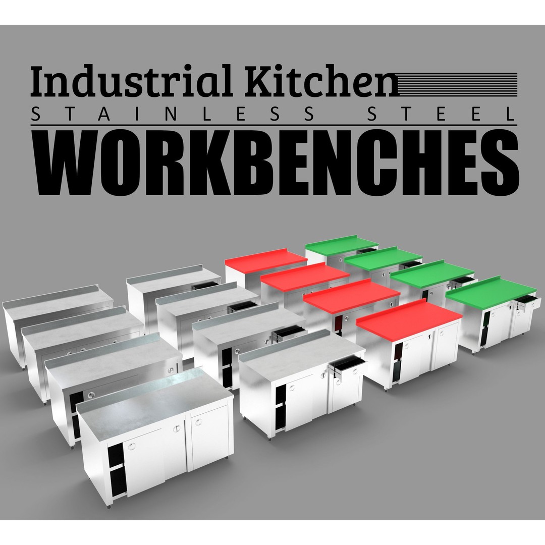 Industrial Kitchen Collection 3D Model – Low Poly Game Asset, FBX, OBJ - View 12