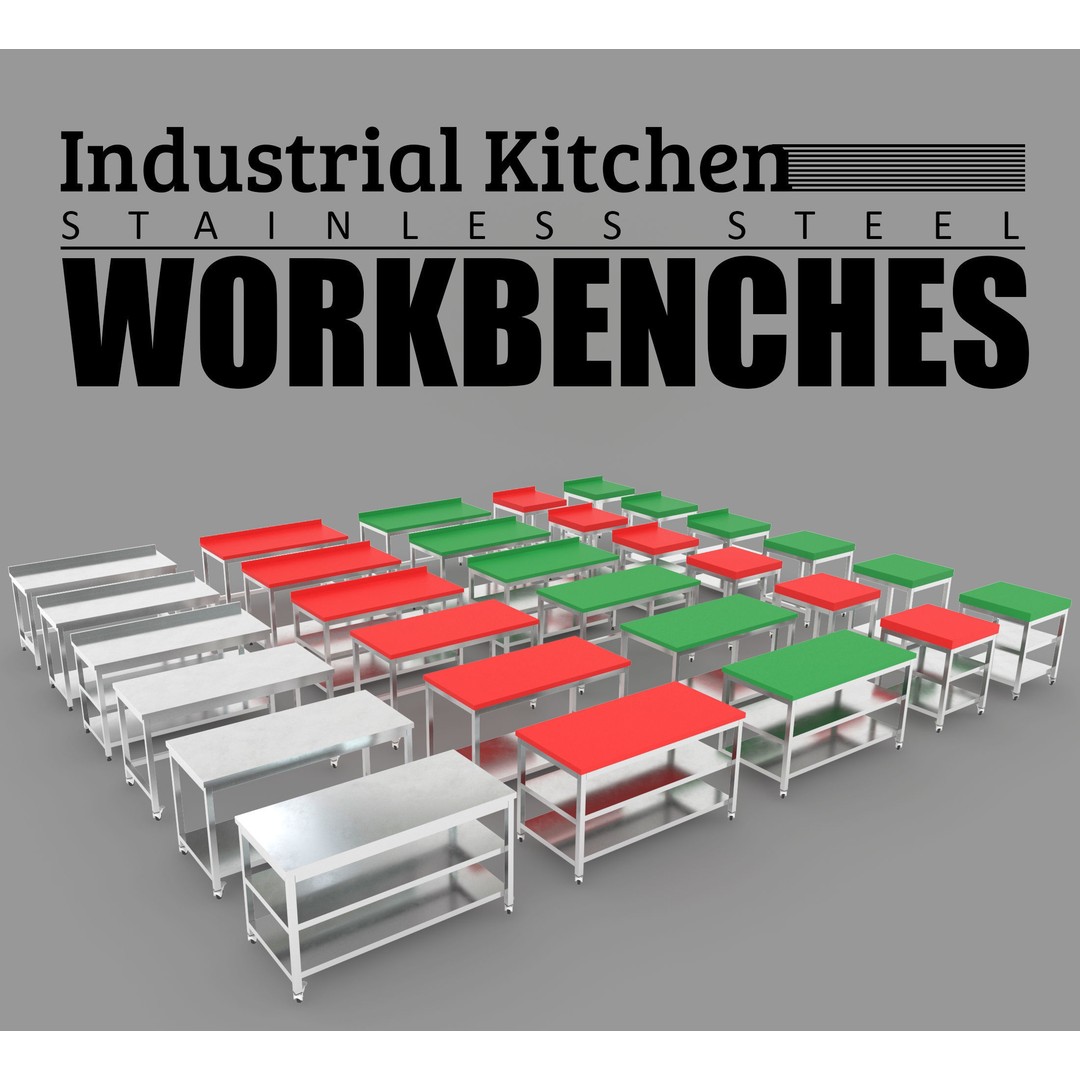 Industrial Kitchen Collection 3D Model – Low Poly Game Asset, FBX, OBJ - View 13