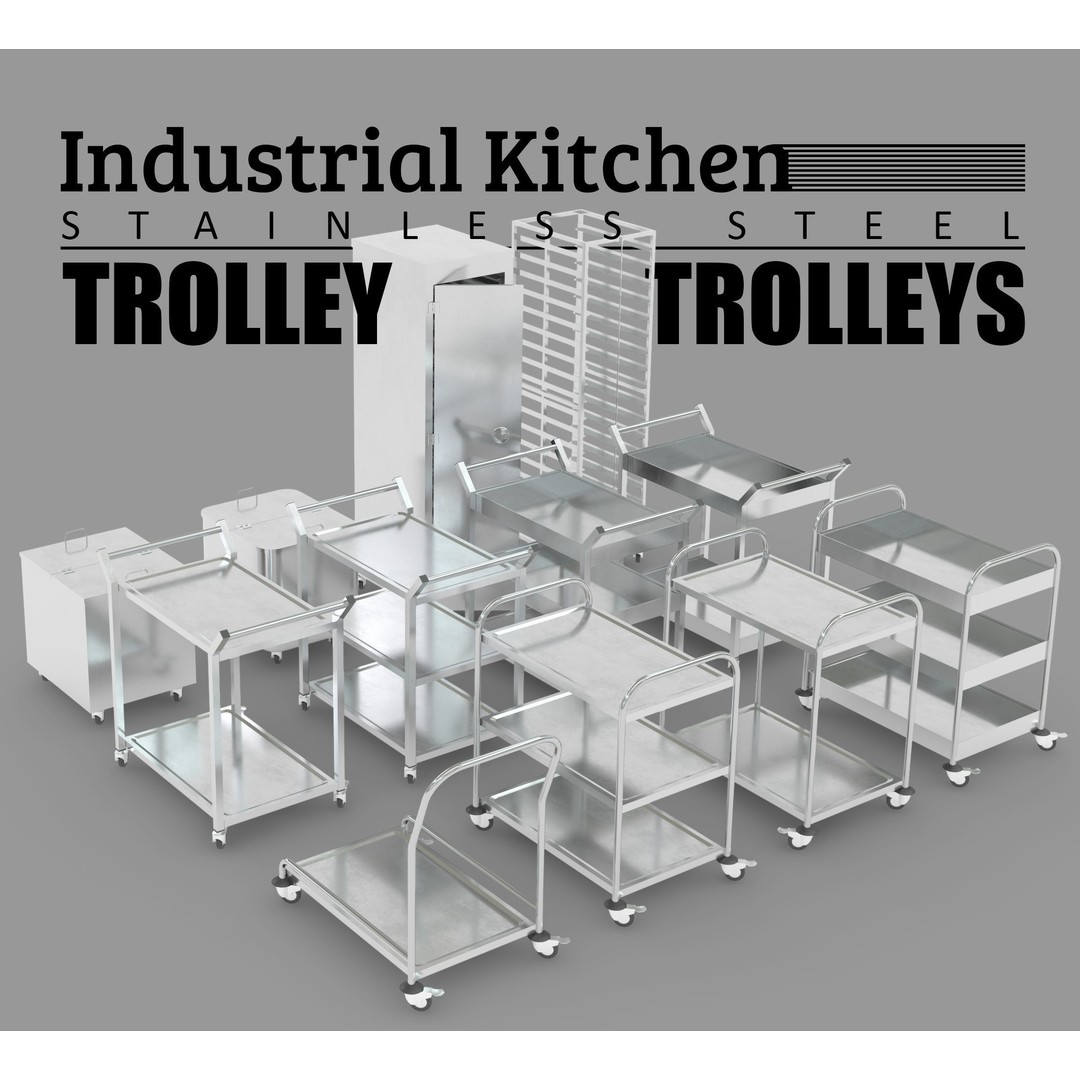 Industrial Kitchen Collection 3D Model – Low Poly Game Asset, FBX, OBJ - View 14