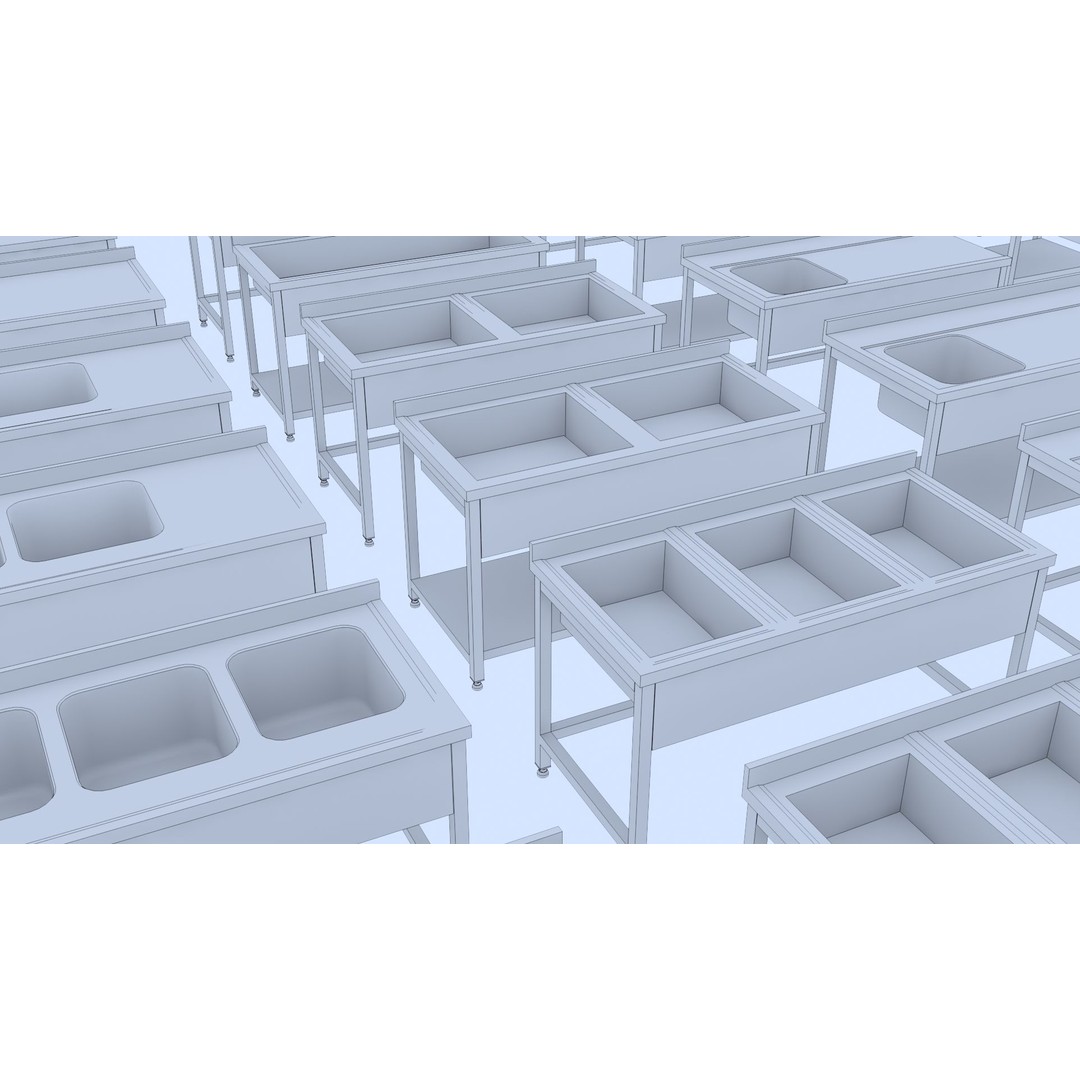 Industrial Kitchen Collection 3D Model – Low Poly Game Asset, FBX, OBJ - View 16