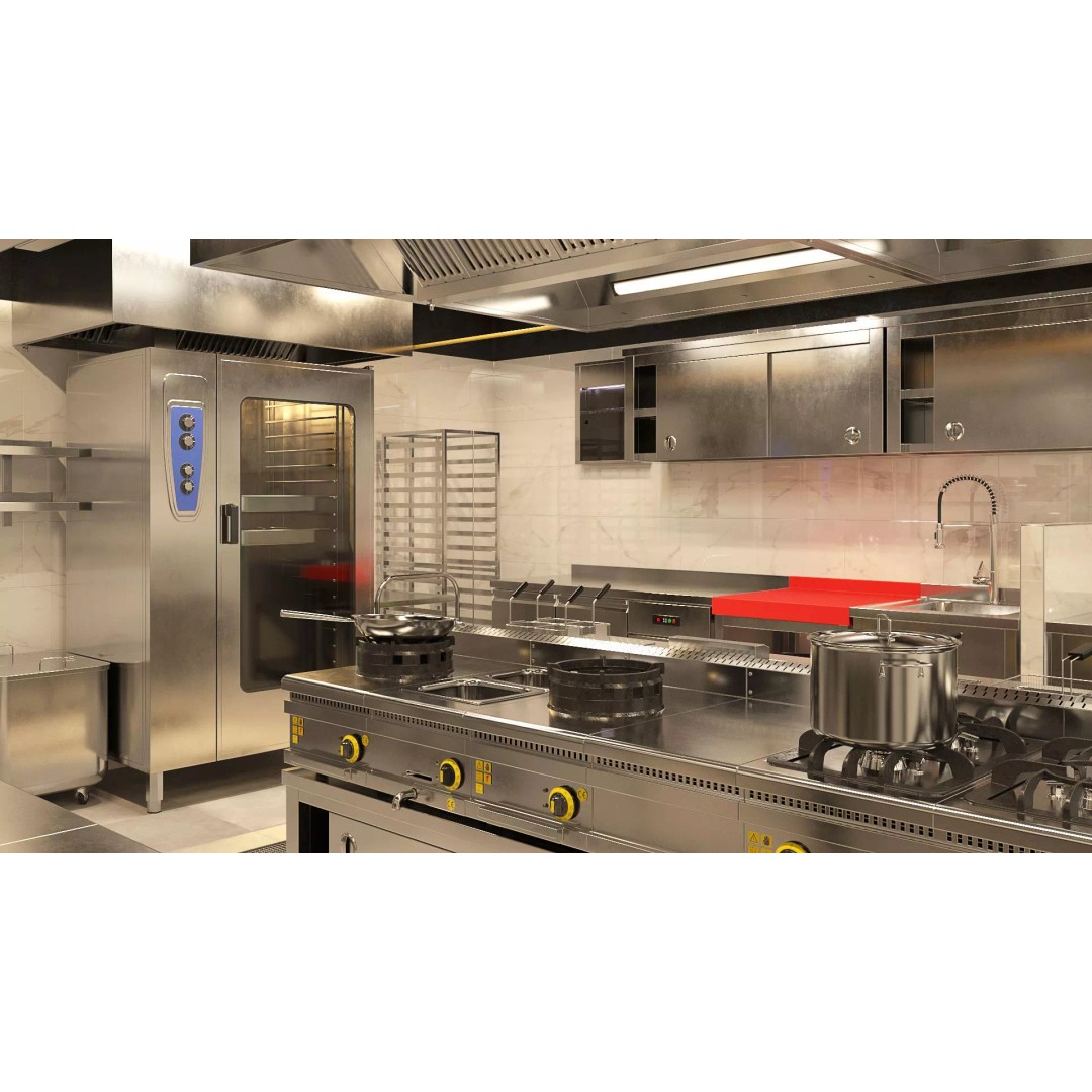 Industrial Kitchen Collection 3D Model – Low Poly Game Asset, FBX, OBJ - View 2