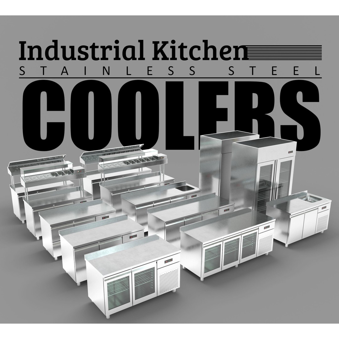 Industrial Kitchen Collection 3D Model – Low Poly Game Asset, FBX, OBJ - View 7