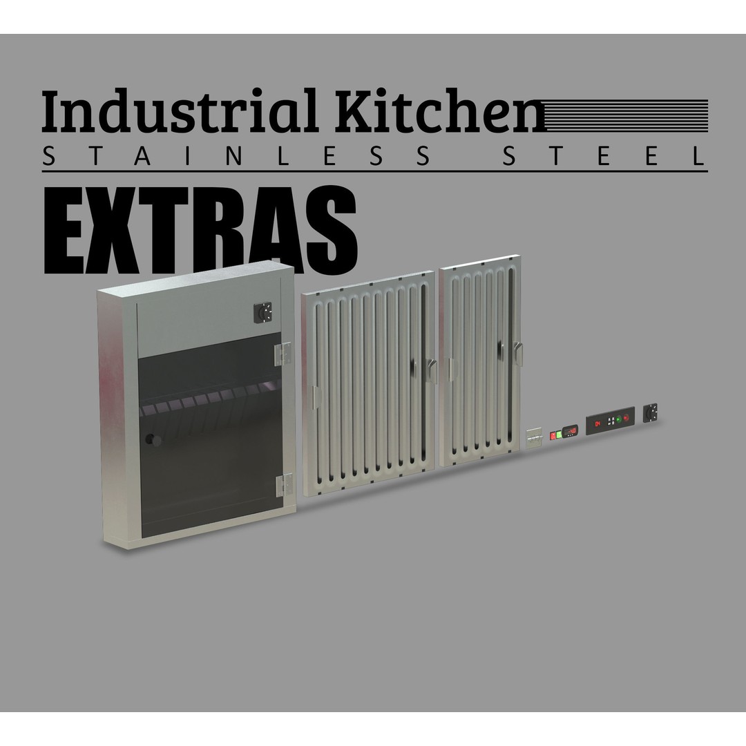 Industrial Kitchen Collection 3D Model – Low Poly Game Asset, FBX, OBJ - View 8