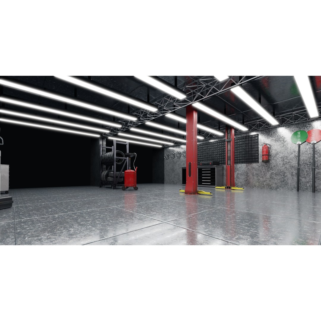 Pitlane Garage 3D Model – Low Poly Game Ready Asset, FBX - View 8