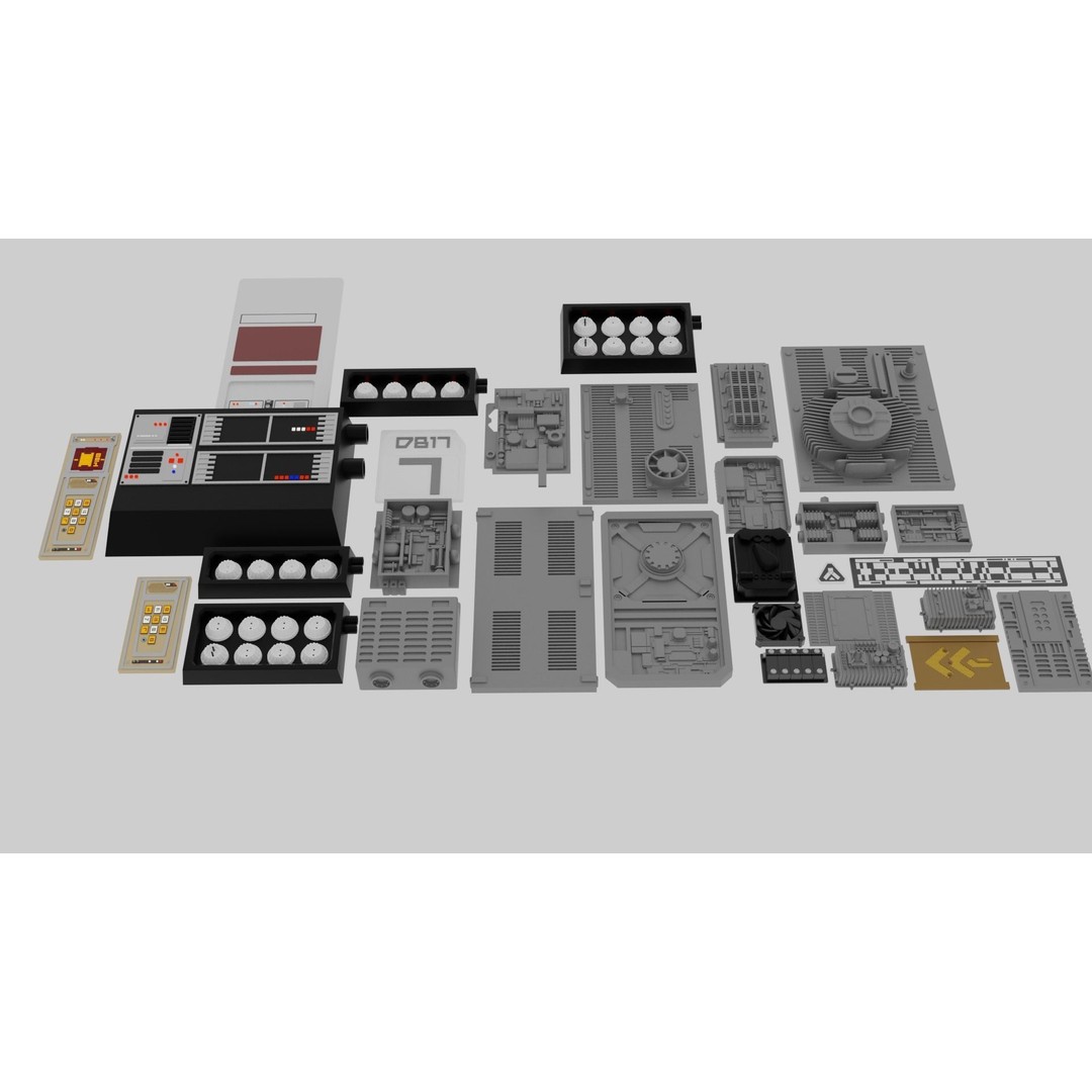 Star Wars Panel Pack 05 3D Model – Sci-Fi Decoration Asset, FBX - View 10