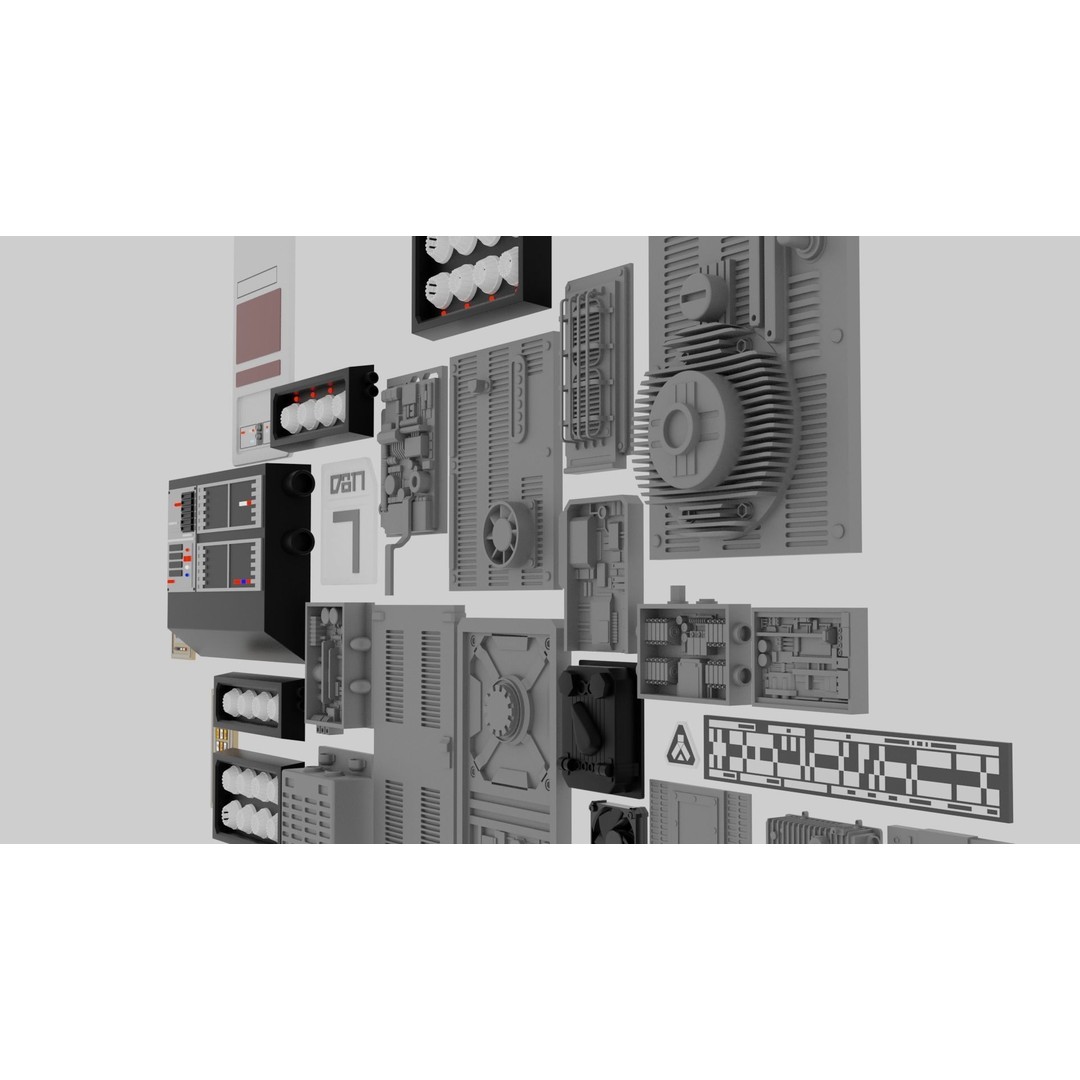 Star Wars Panel Pack 05 3D Model – Sci-Fi Decoration Asset, FBX - View 13