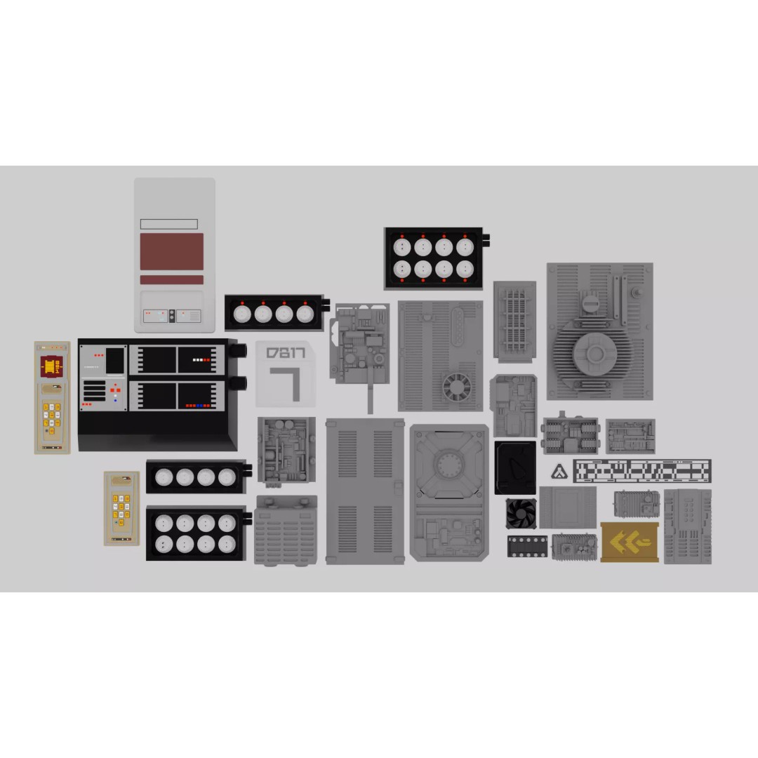 Star Wars Panel Pack 05 3D Model – Sci-Fi Decoration Asset, FBX - View 2