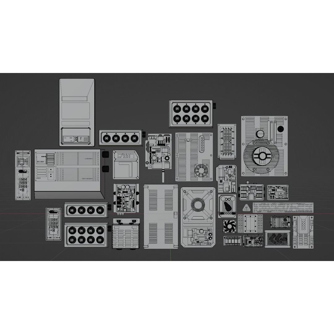 Star Wars Panel Pack 05 3D Model – Sci-Fi Decoration Asset, FBX - View 3