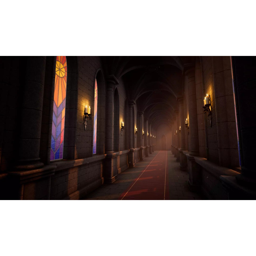 Modular Monastery 3D Model – Low Poly Game Asset, FBX & Unreal Ready - View 12