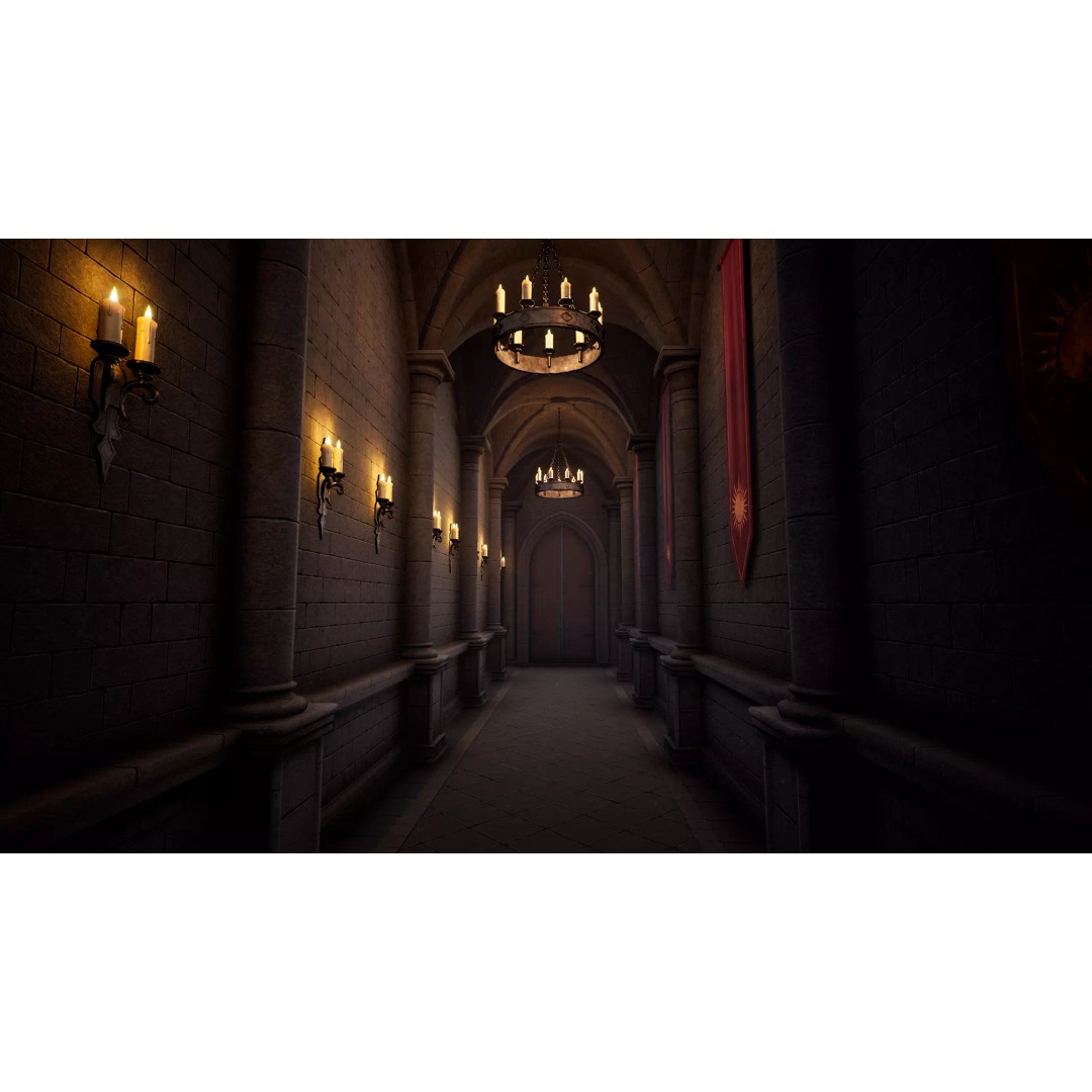 Modular Monastery 3D Model – Low Poly Game Asset, FBX & Unreal Ready - View 14