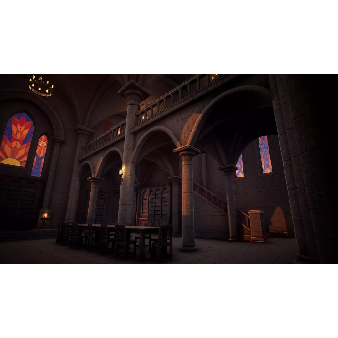 Modular Monastery 3D Model – Low Poly Game Asset, FBX & Unreal Ready - View 18