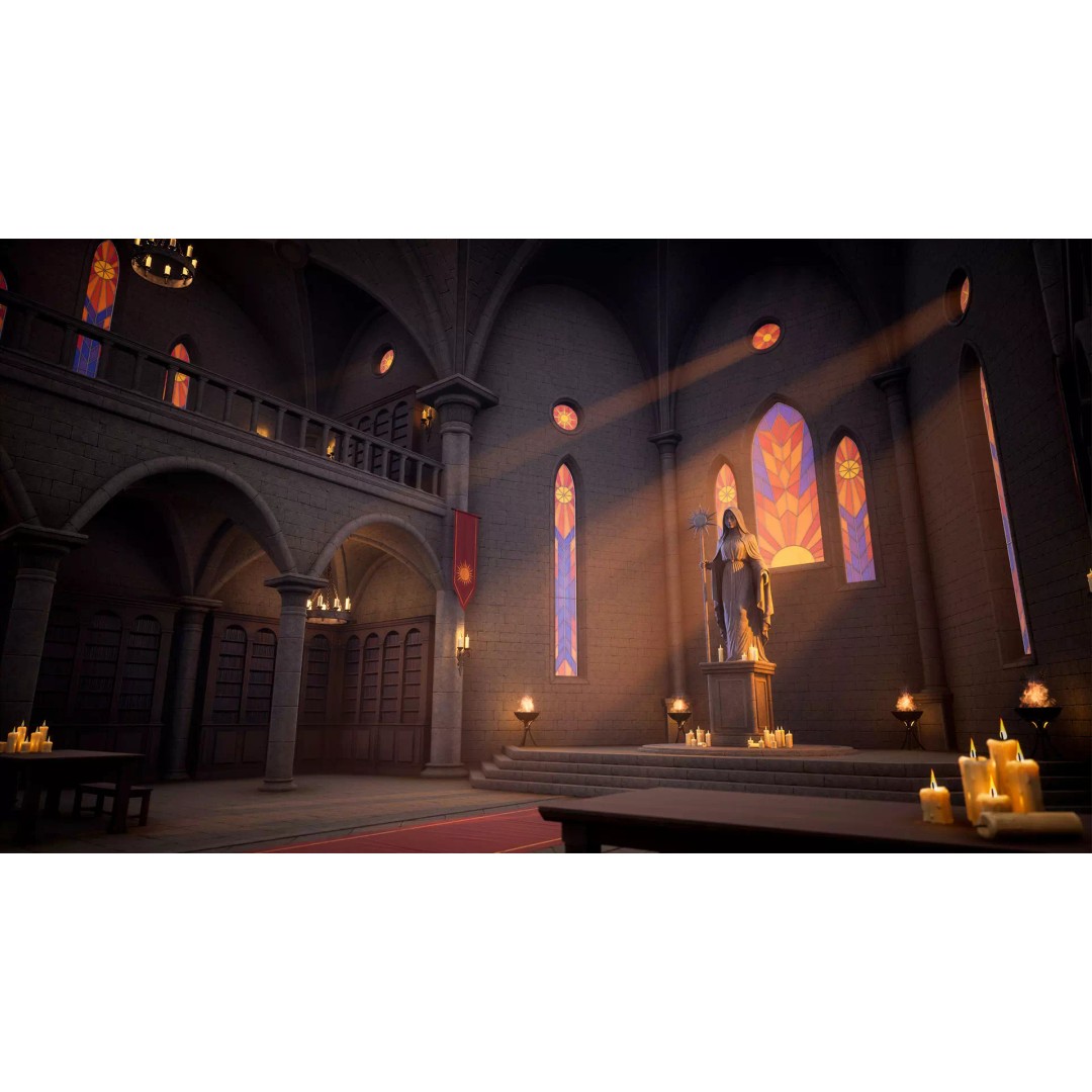 Modular Monastery 3D Model – Low Poly Game Asset, FBX & Unreal Ready - View 3