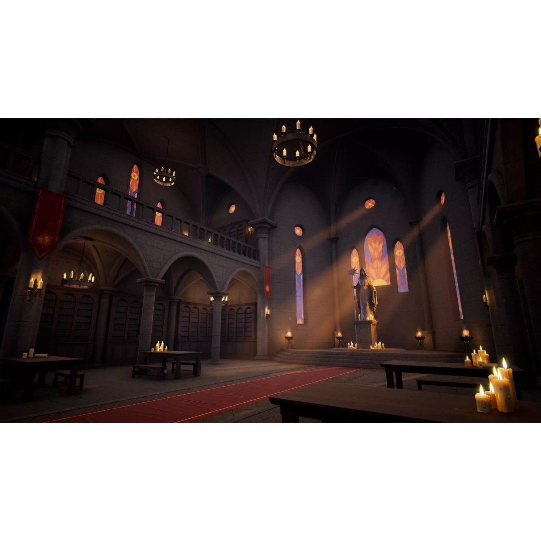 Modular Monastery 3D Model – Low Poly Game Asset, FBX & Unreal Ready - View 4