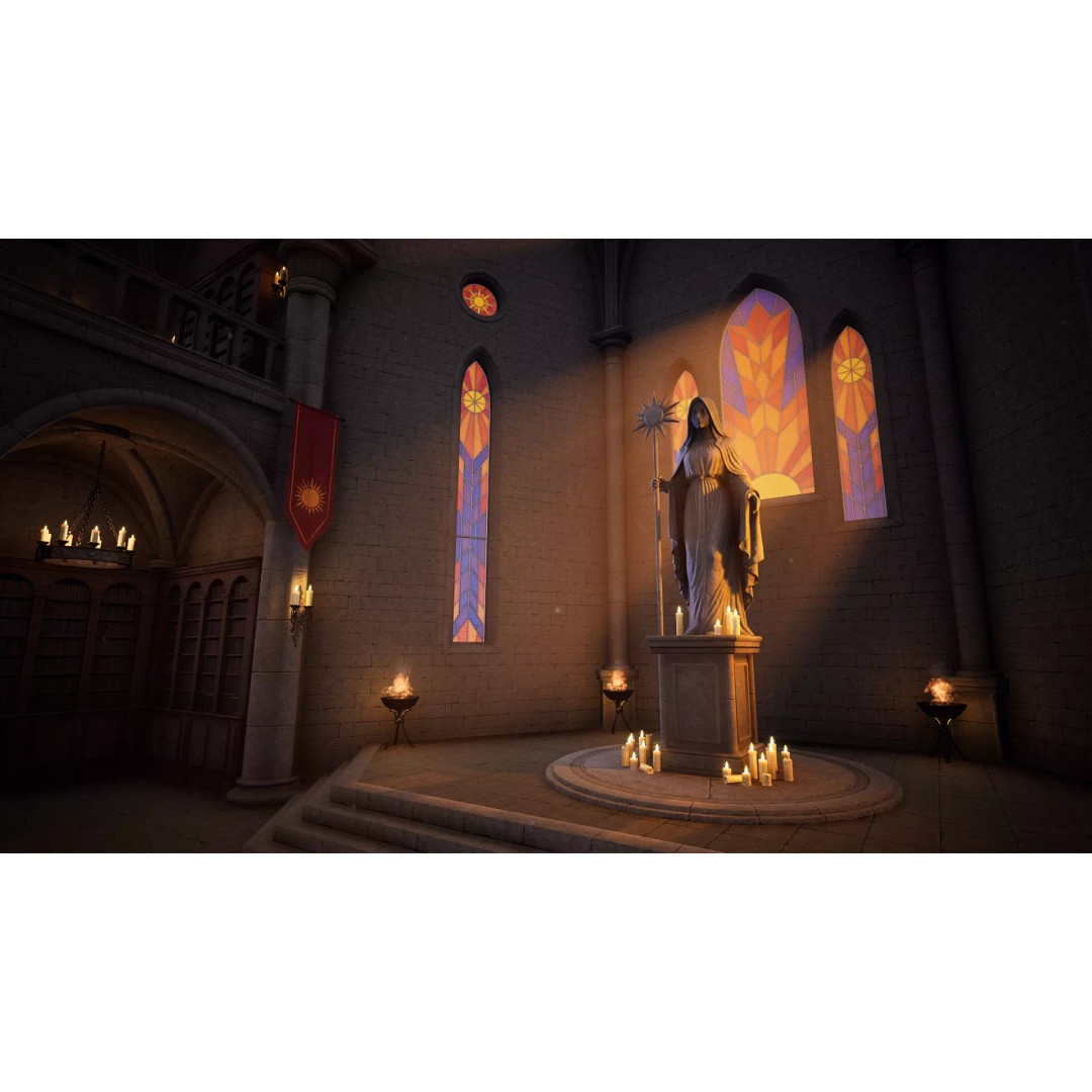 Modular Monastery 3D Model – Low Poly Game Asset, FBX & Unreal Ready - View 6