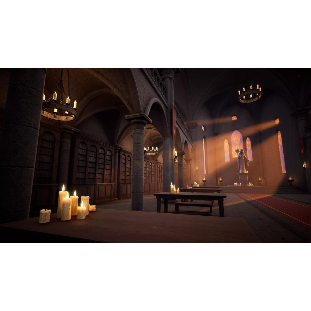 Modular Monastery 3D Model – Low Poly Game Asset, FBX & Unreal Ready - View 7