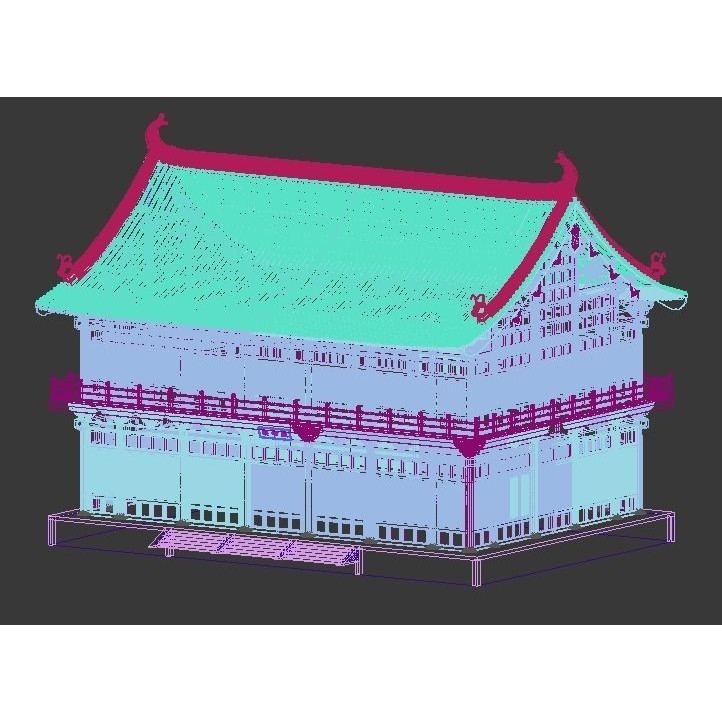 Chinese Ancient Buildings 3D Model – Courtyard Style, Game Ready