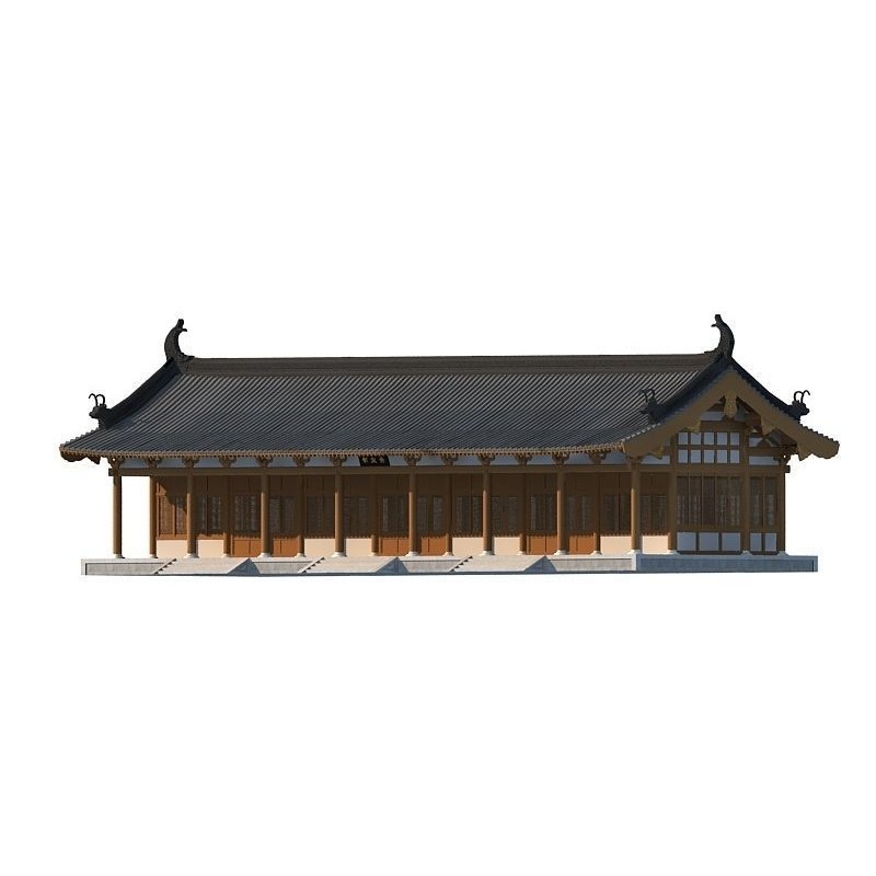 Chinese Ancient Buildings 3D Model – Courtyard Style, Game Ready - View 12