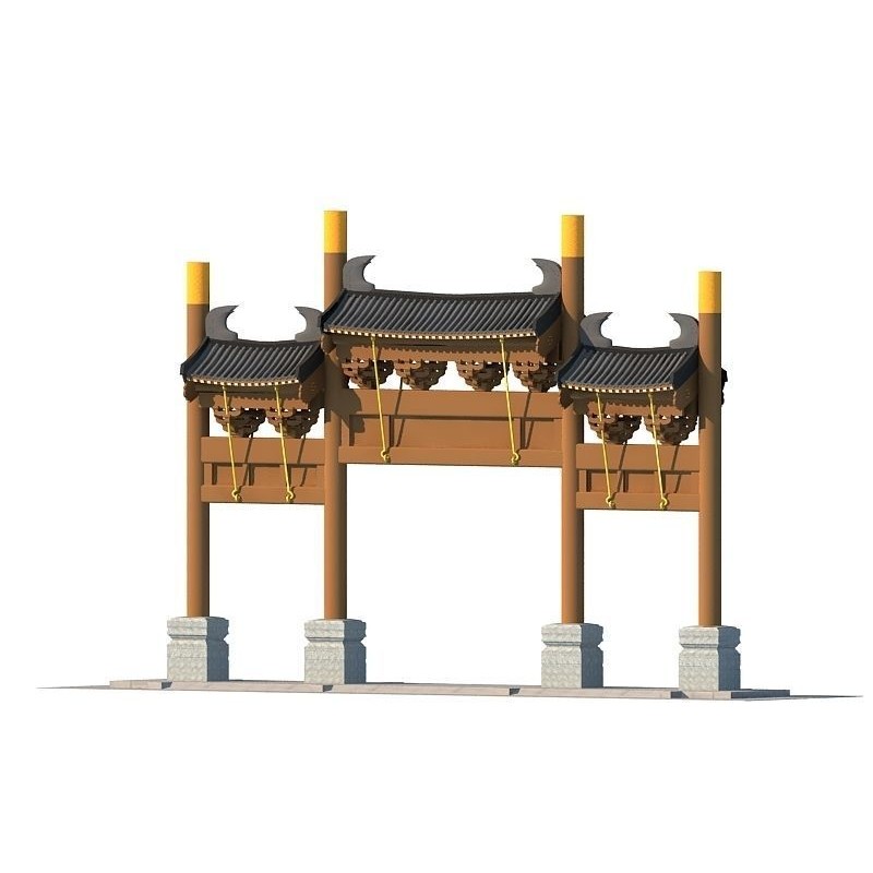 Chinese Ancient Buildings 3D Model – Courtyard Style, Game Ready - View 16