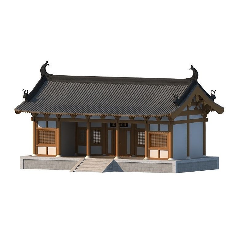 Chinese Ancient Buildings 3D Model – Courtyard Style, Game Ready - View 17