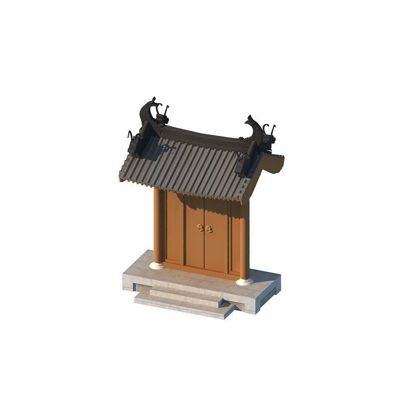 Chinese Ancient Buildings 3D Model – Courtyard Style, Game Ready - View 18