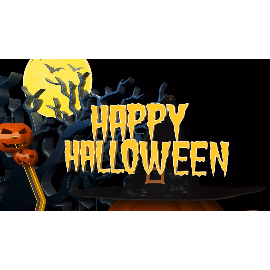 Halloween Booth 3D Model – Low Poly Design for Events, FBX, OBJ - View 9