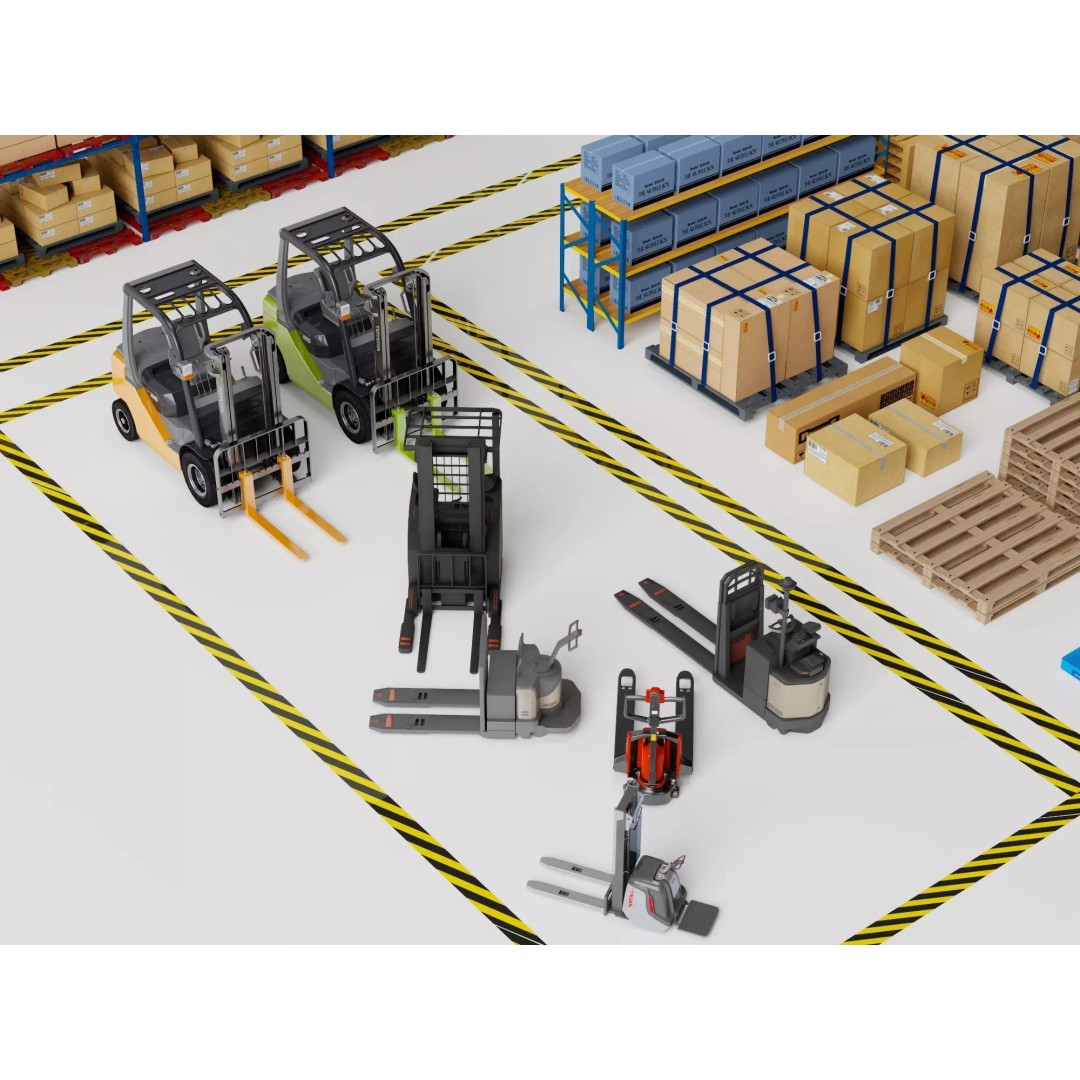 Warehouse Storage Racks 3D Model – PBR Game Ready Low-Poly Asset - View 17