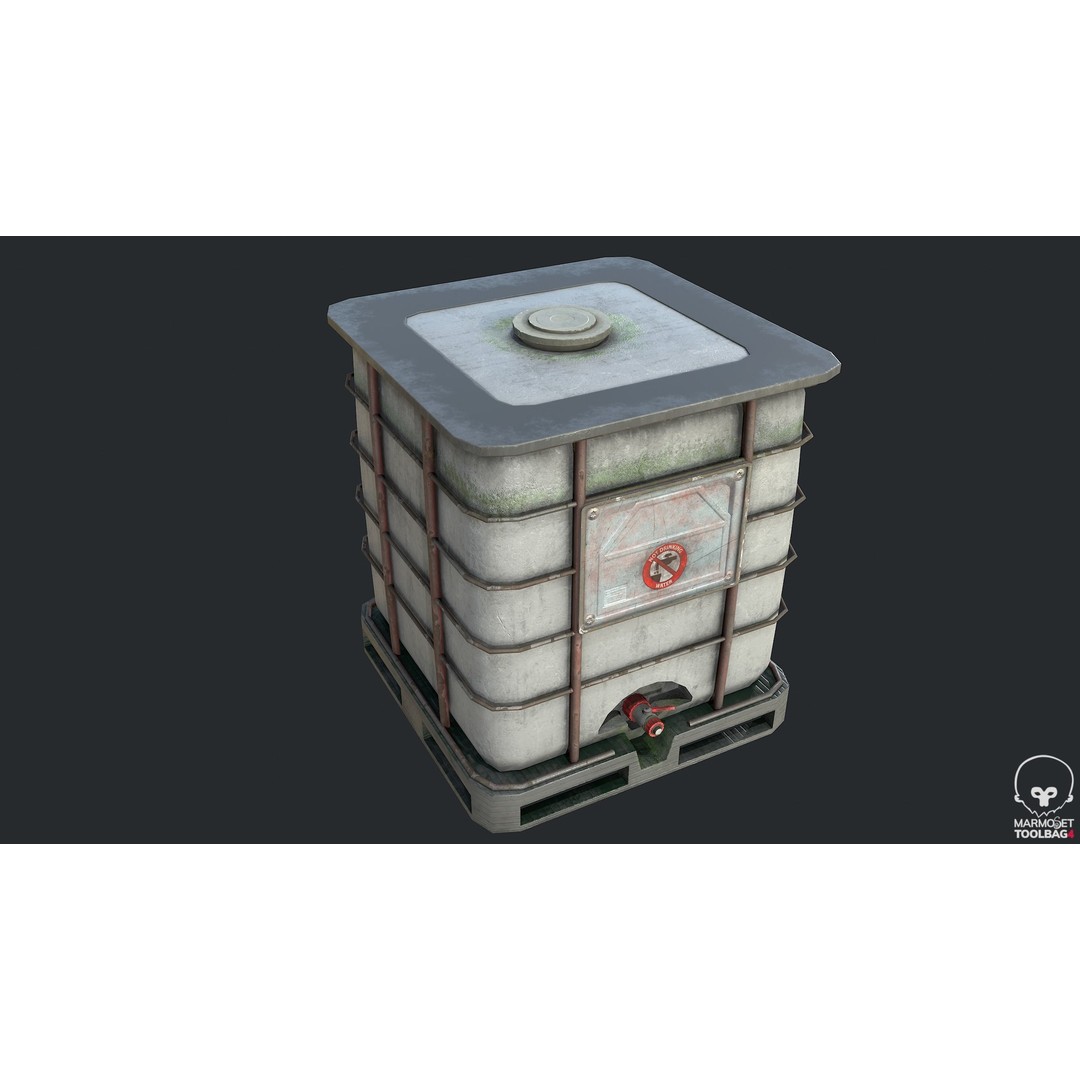 Concrete Mixer 3D Model – Low Poly Industrial Asset, FBX, OBJ