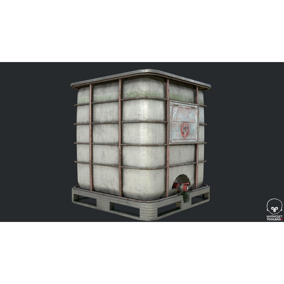 Concrete Mixer 3D Model – Low Poly Industrial Asset, FBX, OBJ - View 25