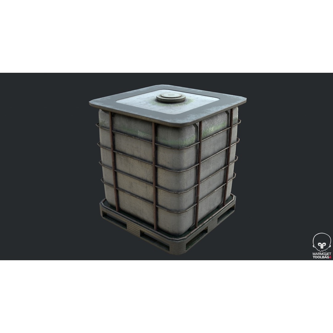 Concrete Mixer 3D Model – Low Poly Industrial Asset, FBX, OBJ - View 26