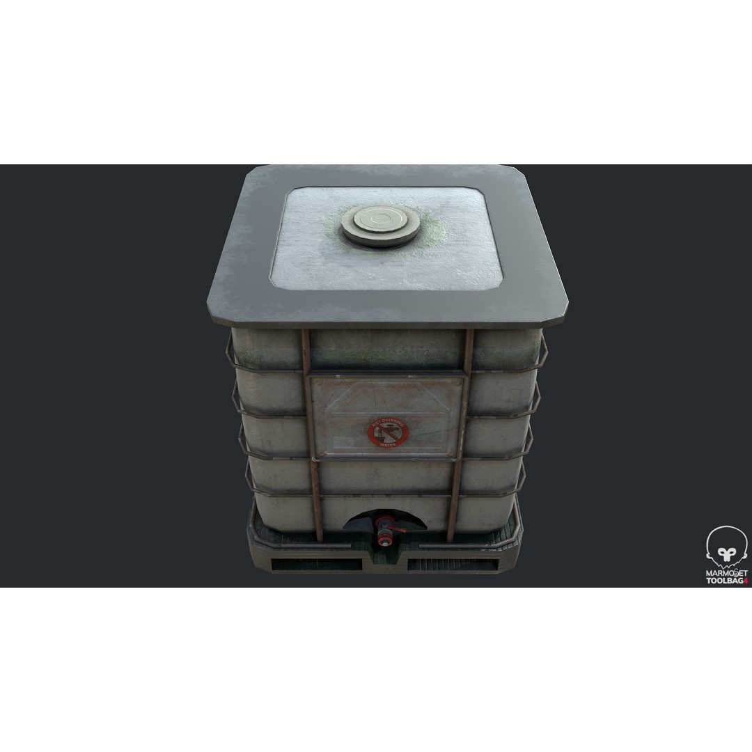 Concrete Mixer 3D Model – Low Poly Industrial Asset, FBX, OBJ - View 27