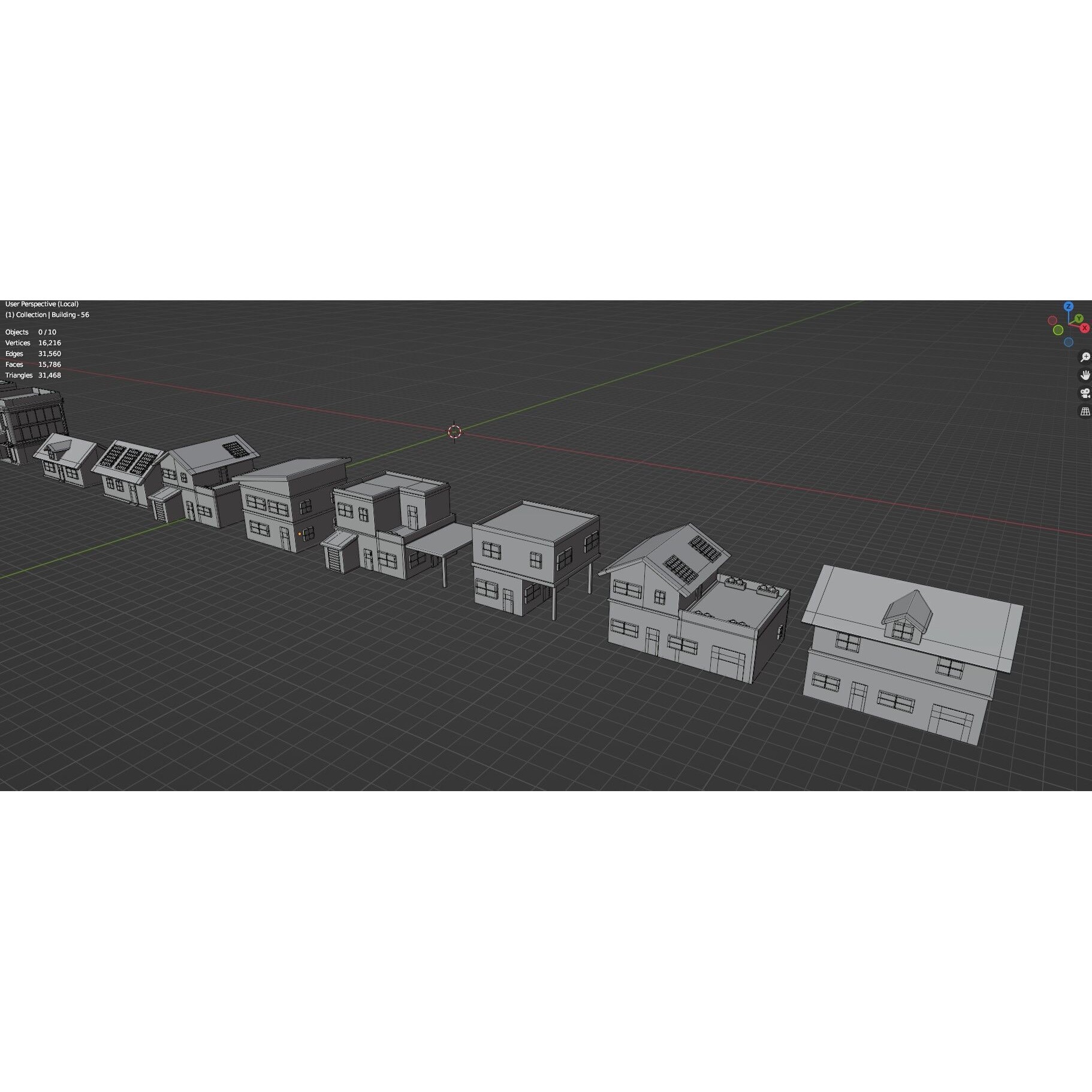 Low Poly City Buildings Pack - Low-Poly Game-Ready 3D Model - View 114