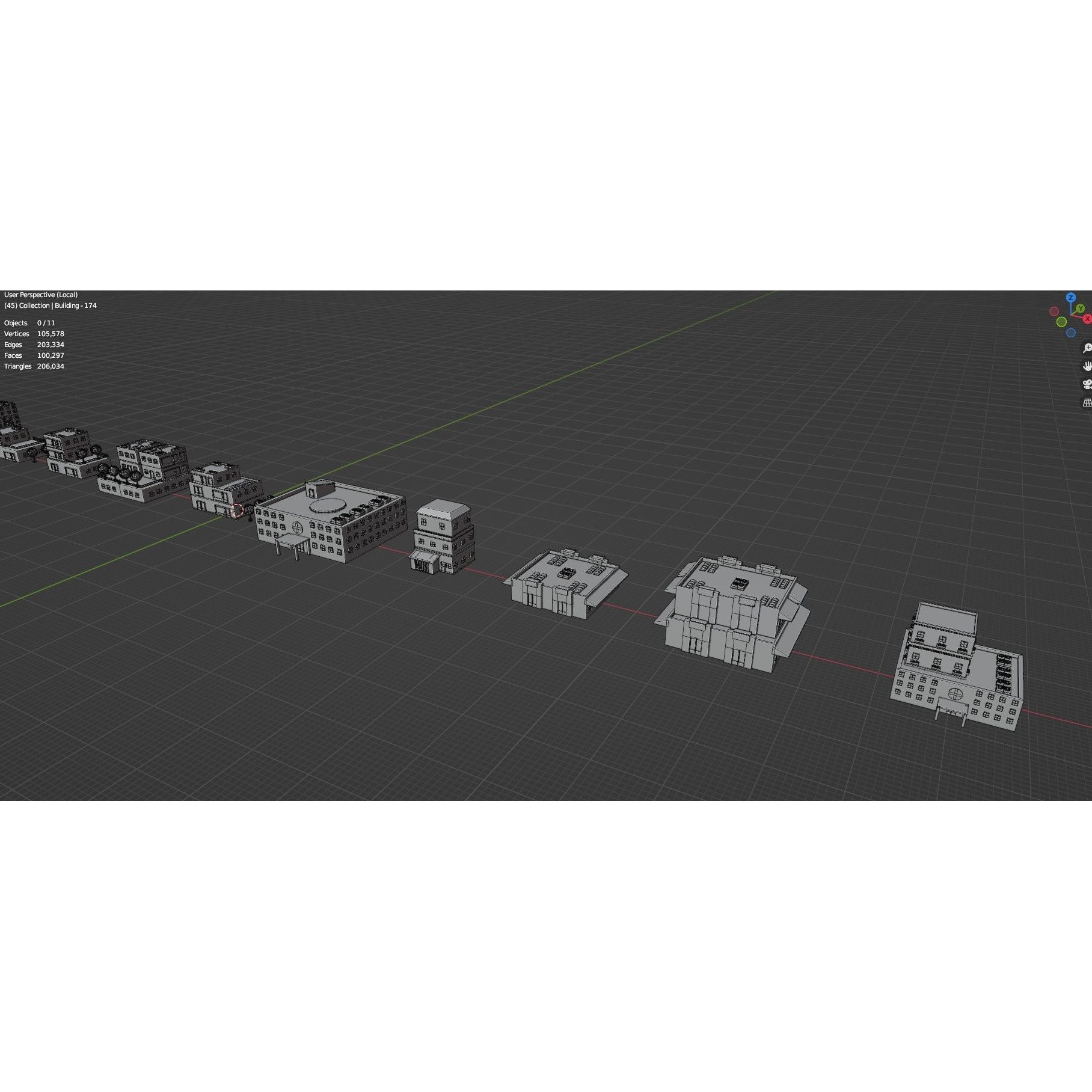 Low Poly City Buildings Pack - Low-Poly Game-Ready 3D Model - View 130