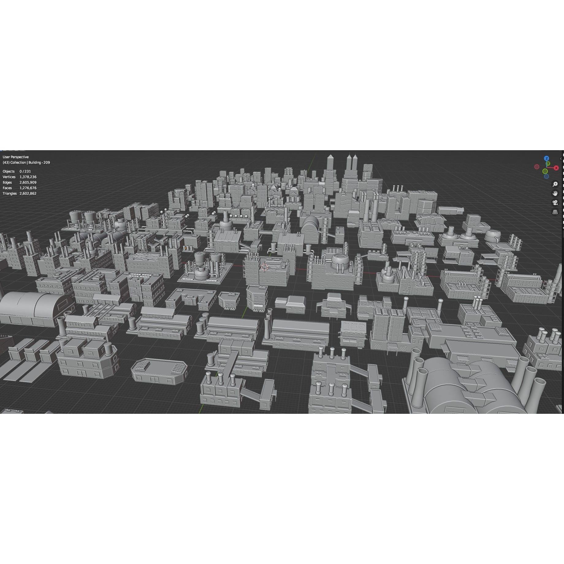 Low Poly City Buildings Pack - Low-Poly Game-Ready 3D Model - View 132