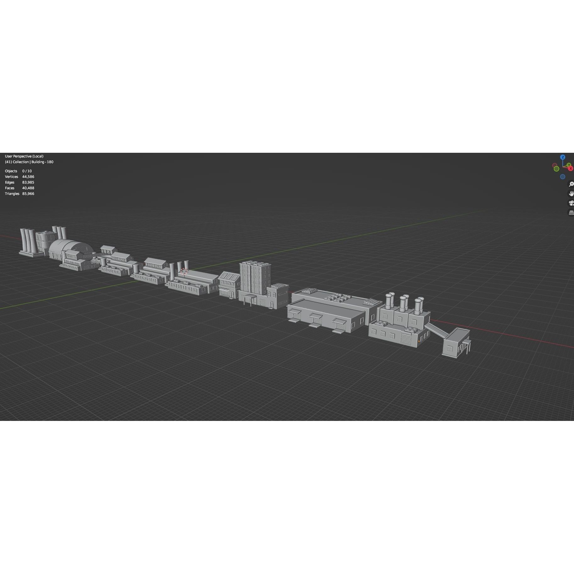 Low Poly City Buildings Pack - Low-Poly Game-Ready 3D Model - View 138