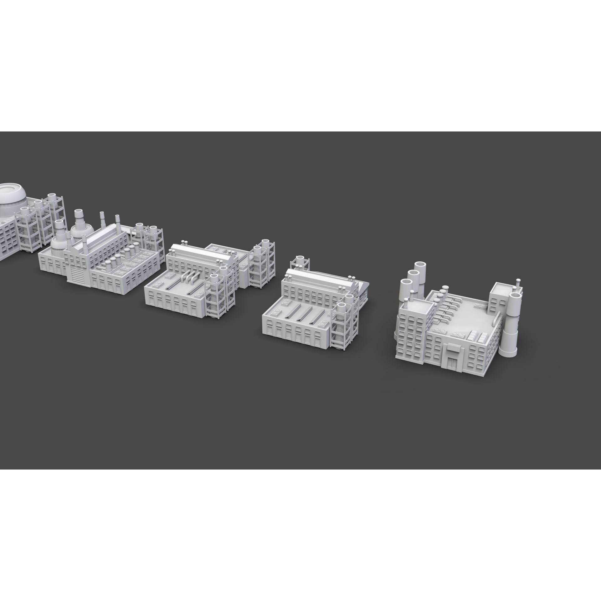 Low Poly City Buildings Pack - Low-Poly Game-Ready 3D Model - View 14