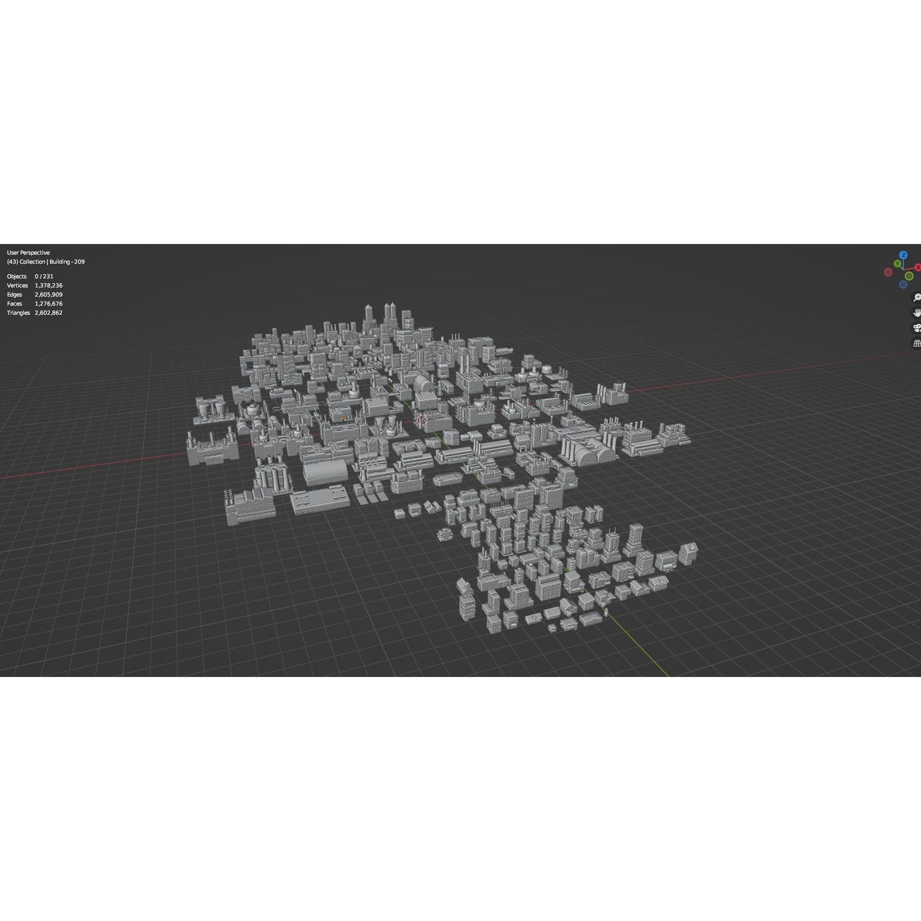 Low Poly City Buildings Pack - Low-Poly Game-Ready 3D Model - View 141