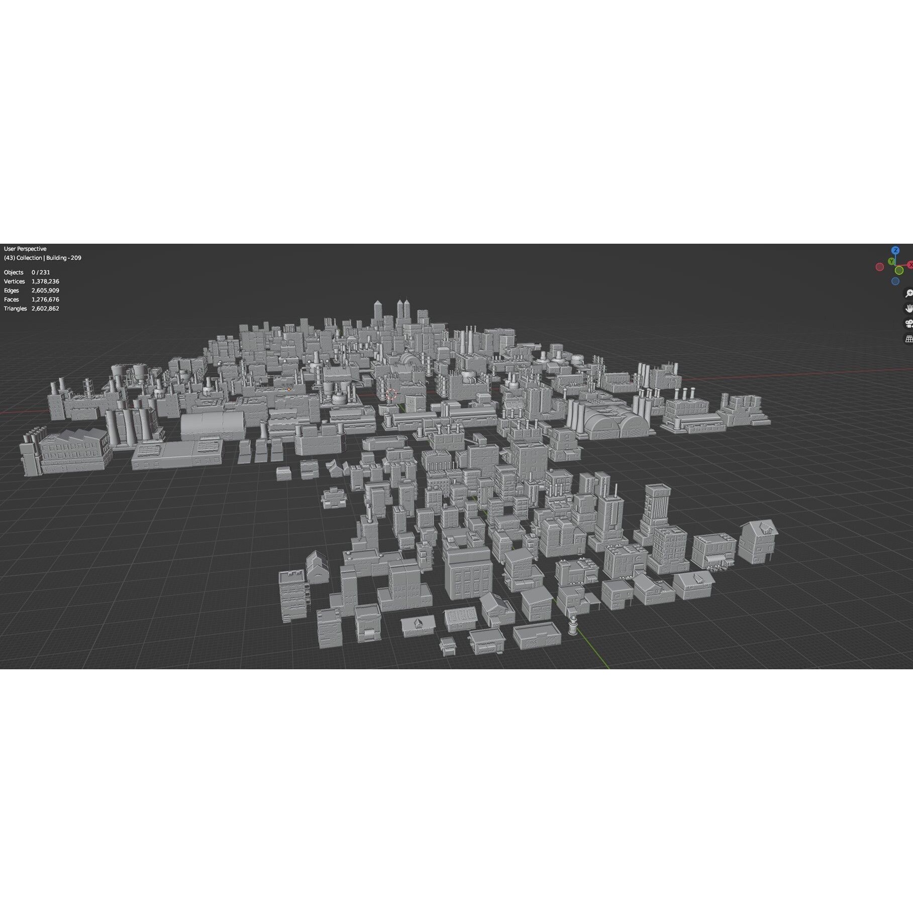 Low Poly City Buildings Pack - Low-Poly Game-Ready 3D Model - View 146