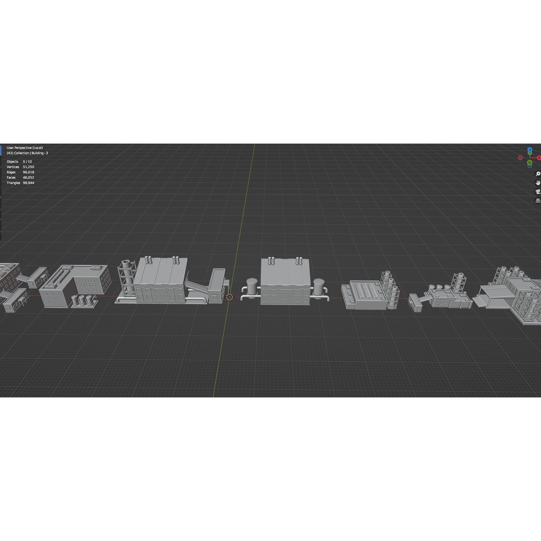 Low Poly City Buildings Pack - Low-Poly Game-Ready 3D Model - View 147