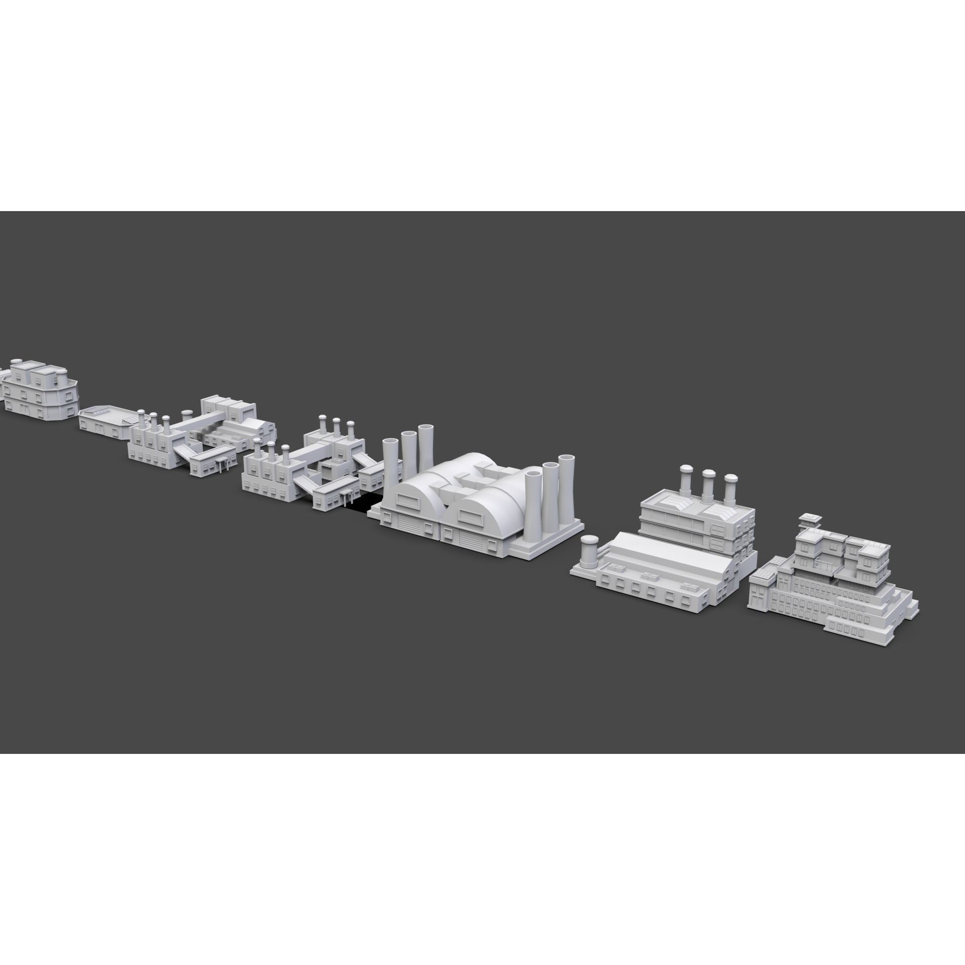 Low Poly City Buildings Pack - Low-Poly Game-Ready 3D Model - View 15