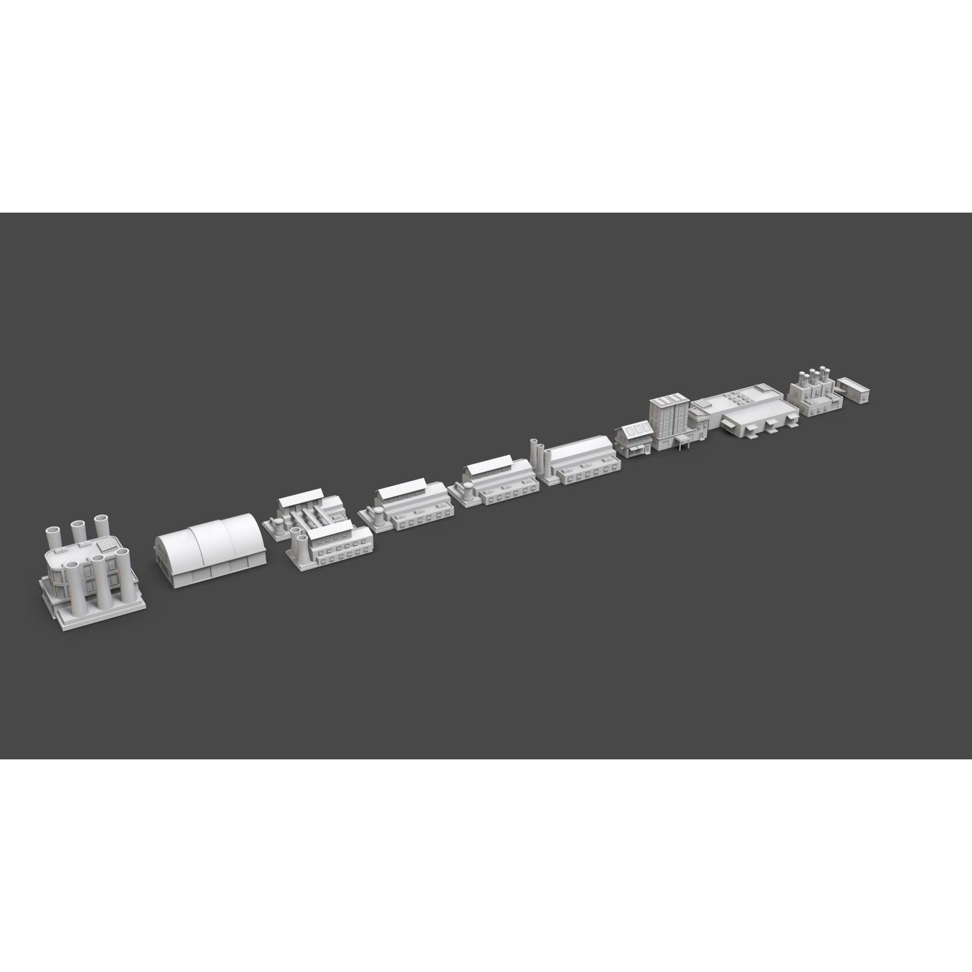 Low Poly City Buildings Pack - Low-Poly Game-Ready 3D Model - View 17