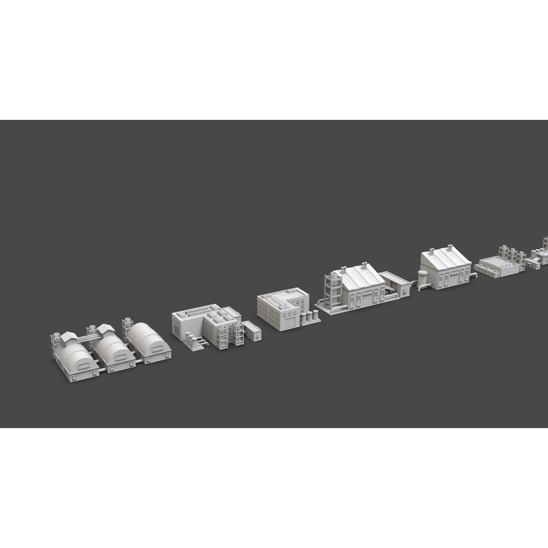 Low Poly City Buildings Pack - Low-Poly Game-Ready 3D Model - View 25