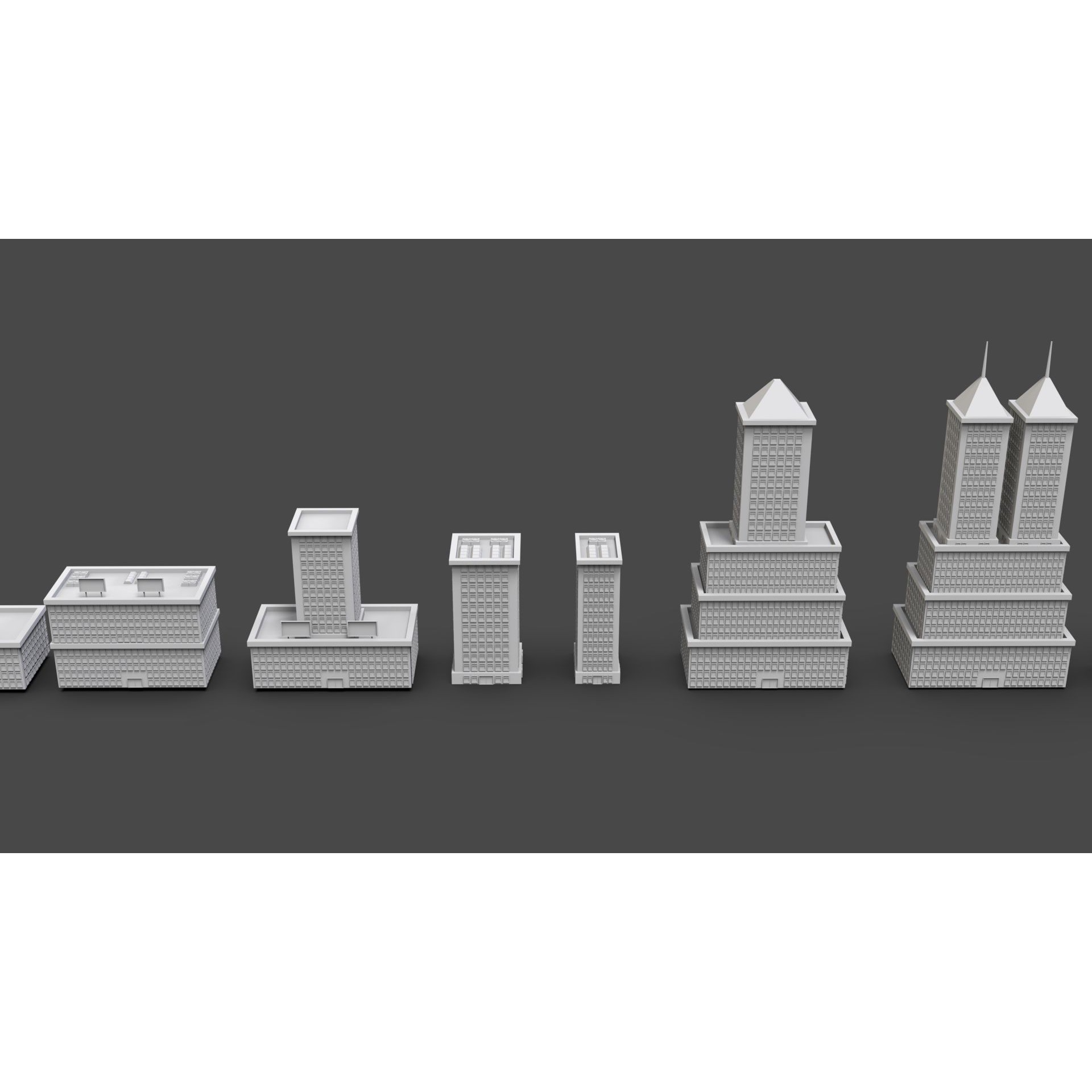 Low Poly City Buildings Pack - Low-Poly Game-Ready 3D Model - View 41