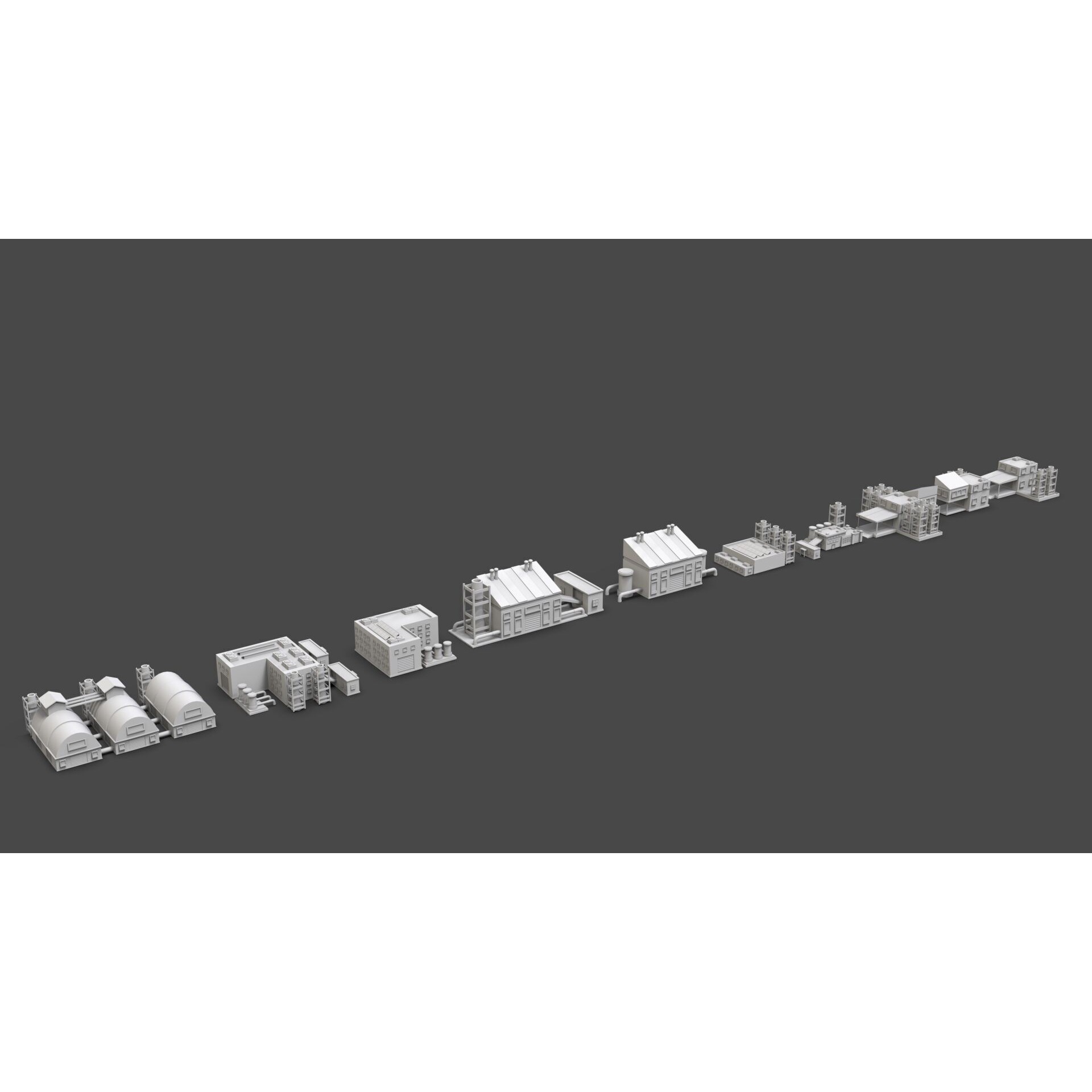 Low Poly City Buildings Pack - Low-Poly Game-Ready 3D Model - View 47