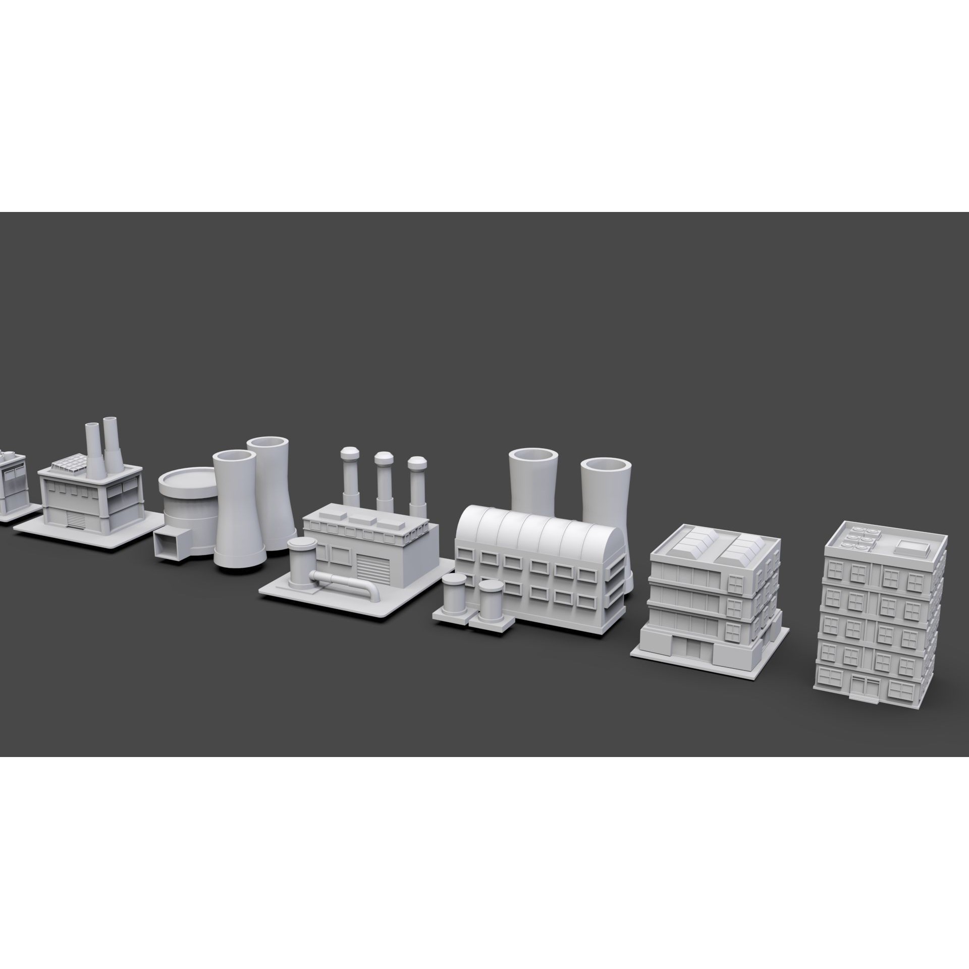 Low Poly City Buildings Pack - Low-Poly Game-Ready 3D Model - View 49